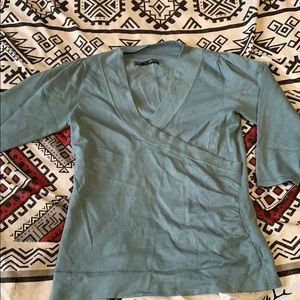 Light teal wrap sweater